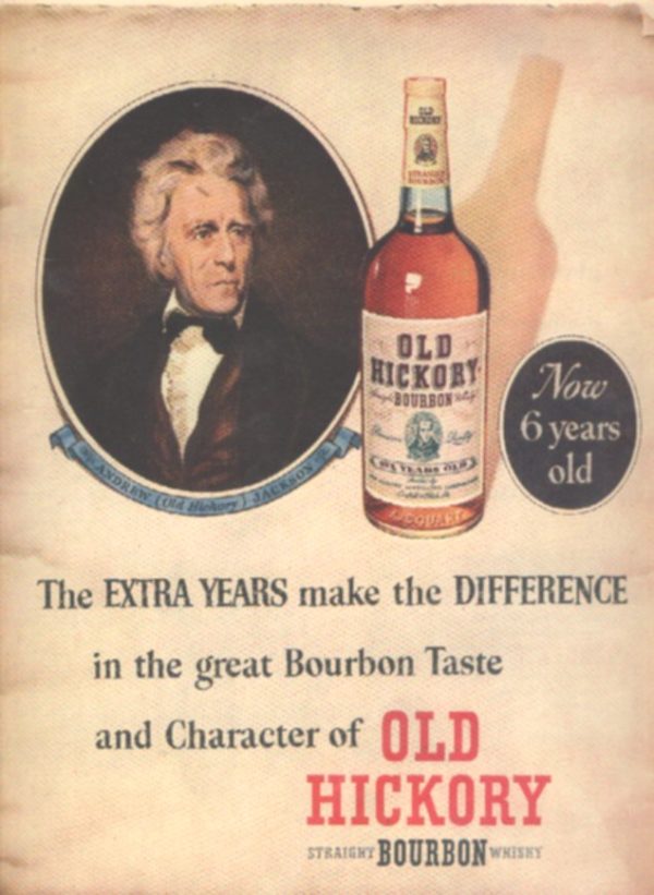 Old Hickory Bourbon Whiskey Ad 1952