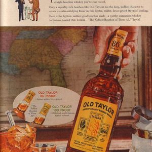 Old Taylor Bourbon Whiskey Ad 1955