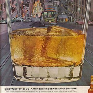 Old Taylor Bourbon Whiskey Ad 1963