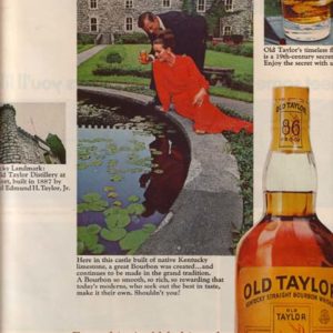 Old Taylor Bourbon Whiskey Ad 1967