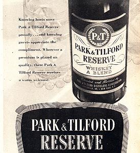 Park & Tilford Whiskey Ad 1951