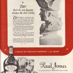 Paul Jones Whiskey Ad 1937