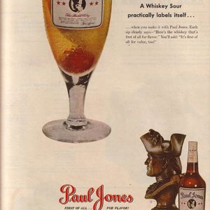 Paul Jones Whiskey Ad August 1949