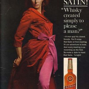 Red Satin Whiskey Ad 1965