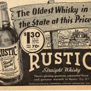 Rustic Whiskey Ad 1936