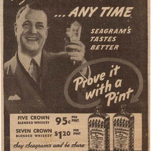 Seagram's Whiskey Ad 1936