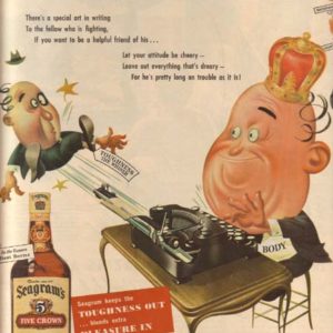 Seagram's Whiskey Ad January 1944