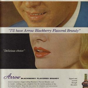 Arrow Blackberry Flavored Brandy Ad 1963