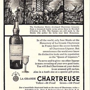 Chartreuse Le Grande Liqueur Ad 1955