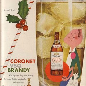 Coronet Brandy Ad 1955