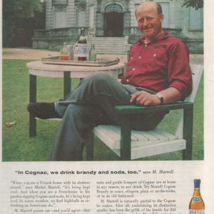 Martell Cognac Brandy Ad 1958