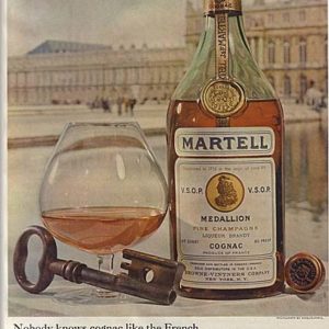 Martell Cognac Brandy Ad 1963