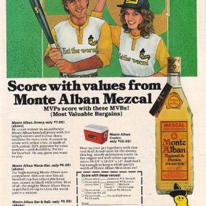 Monte Alban Mezcal Tequila Ad 1983