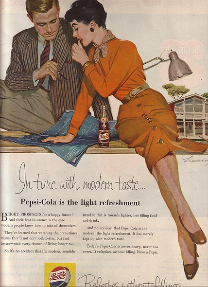 Pepsi Ad October 1955 - Vintage Ads and Stuff