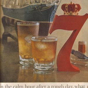 Seagram's Whiskey Ad 1962 February