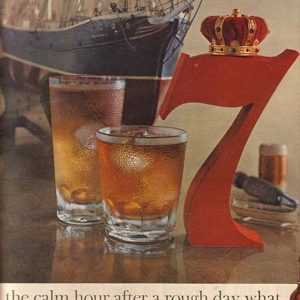 Seagram's Whiskey Ad January 1962