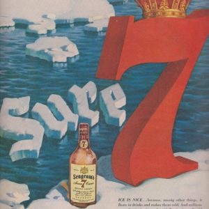 Seagram’s Whiskey Ad July 1954