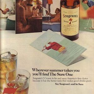 Seagram's Whiskey Ad June 1965