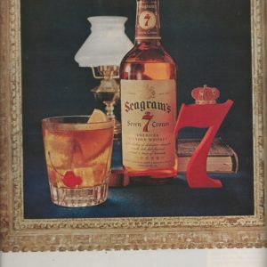 Seagram's Whiskey Ad March 1962