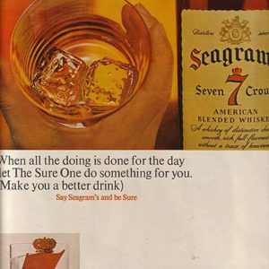 Seagram's Whiskey Ad November 1965