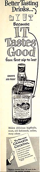 Southern Comfort Whiskey Ad 1950 - Vintage Ads and Stuff