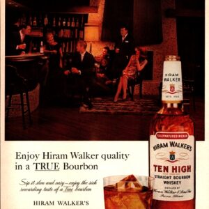 Ten High Bourbon Whiskey Ad 1963