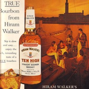 Ten High Bourbon Whiskey Ad 1964