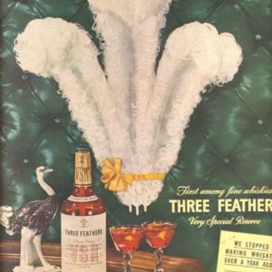 Three Feathers Whiskey Ad January 1944