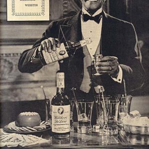 Walker's DeLuxe Bourbon Whiskey Ad 1950