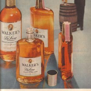 Walker's DeLuxe Bourbon Whiskey Ad 1958