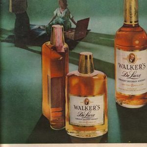 Walker's DeLuxe Bourbon Whiskey Ad August 1959