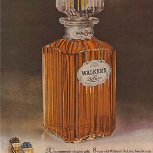 Walker's DeLuxe Bourbon Whiskey Ad December 1960