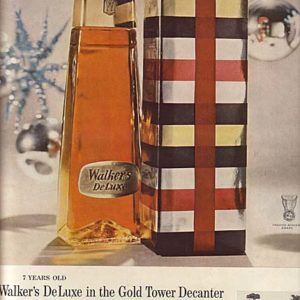 Walker's DeLuxe Bourbon Whiskey Ad November 1956