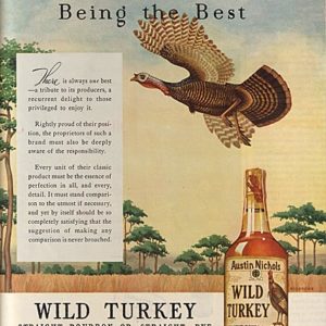 Wild Turkey Bourbon Whiskey Ad 1958