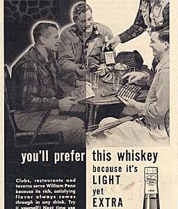 William Penn Whiskey Ad 1950