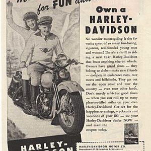 Harley-Davidson Ad 1947