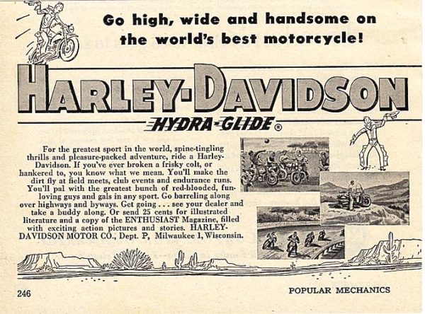 Harley-Davidson Ad 1952