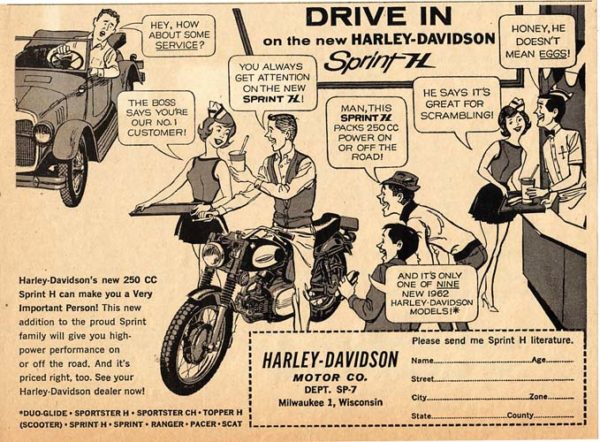 Harley-Davidson Ad 1962