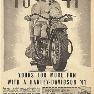 Harley-Davidson Ad November 1940