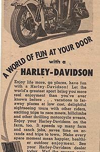 Harley-Davidson Ad October 1947