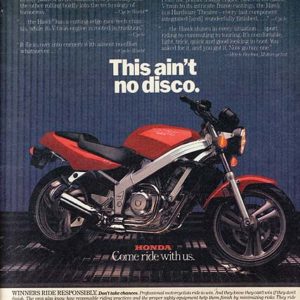 Honda Motorcycle Ad 1989