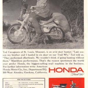 Honda Motorcycle Ad May 1965