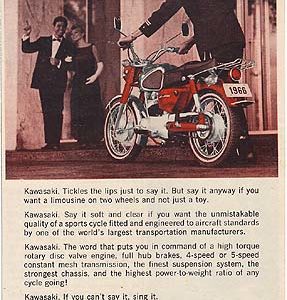 Kawasaki Motorcycle Ad 1966