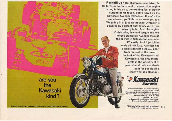 Kawasaki Motorcycle Ad 1968