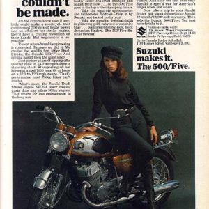 Suzuki Motorcycle Ad 1968