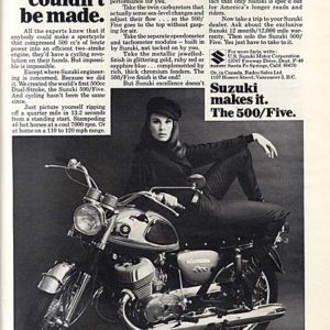 Suzuki Motorcycle Ad April 1968