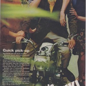 Suzuki Motorcycle Ad August 1966