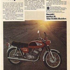 Suzuki Motorcycle Ad July 1968