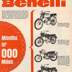 Benelli Motorcycle Ad 1966 1