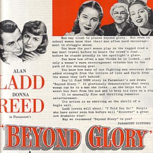 Beyond Glory Movie Ad September 1948